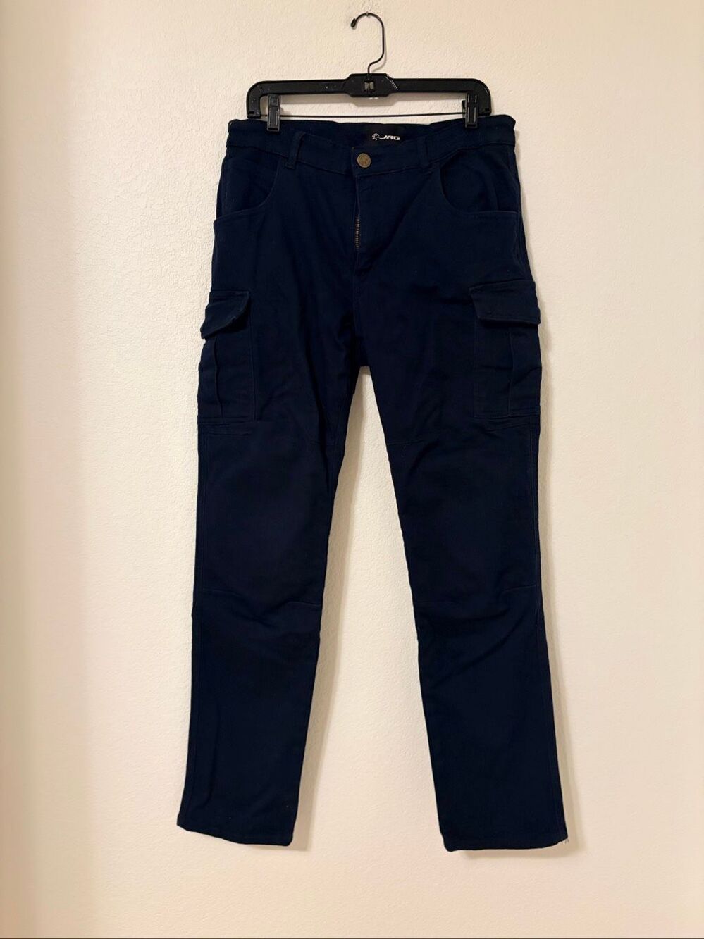 J.A.G. Slim Fit Motorcycle Cargo Pants M/32 Navy Aramid CE Level 2 Armor NEW